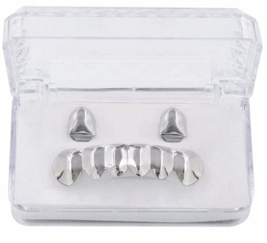 Grillz Luxo Cravejado ICE - com Molde de Silicone para ajustar aos dentes - ICE BRO JOIAS