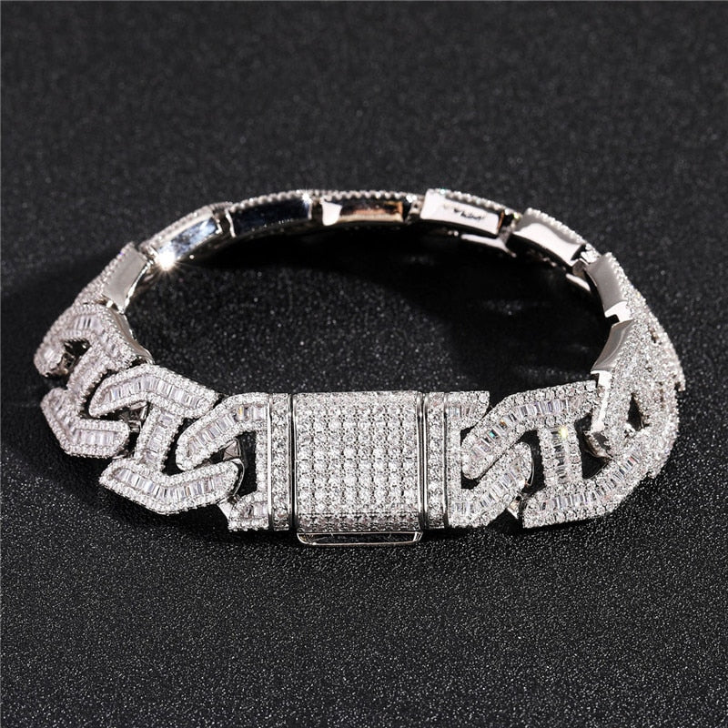 Pulseira Baguette 17mm - Peça Premium (resistente à água) - ICE BRO JOIAS