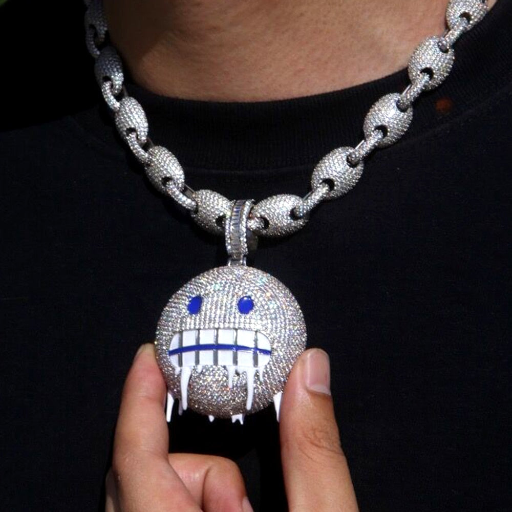 Iced Out Frozen Emoji Pendant