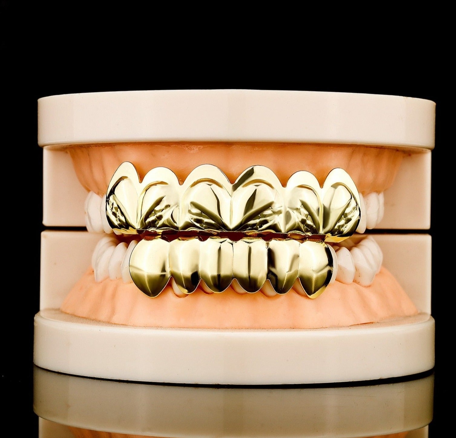 Grillz Luxo Cravejado ICE - com Molde de Silicone para ajustar aos dentes - ICE BRO JOIAS